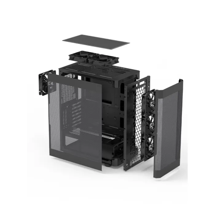 Zalman I4 korpusi BPsiz 2xUSB3.0, 1xUSB2.0 6x120mm VGA 320mm LCS tayyor Mesh Side/Front Panel ATX qora