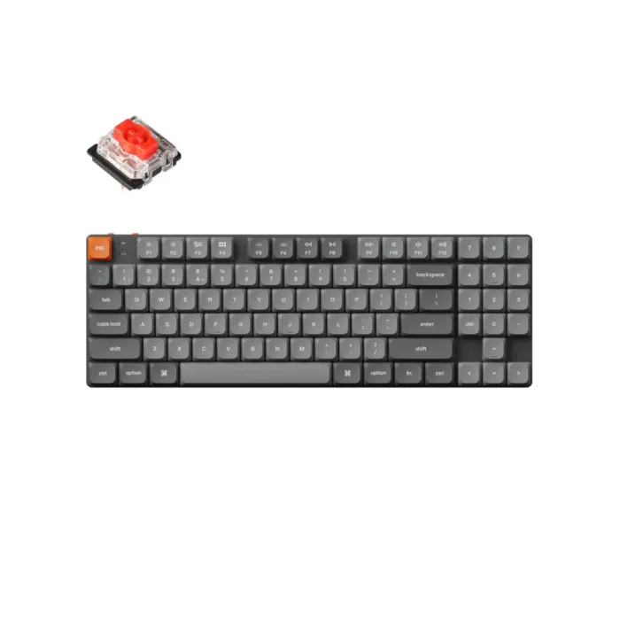 Mexanik klaviatura Keychron K13 MAX 90Key, K pro Red, WL/BT/USB-A, QMK, EN/RU/UZ, White Led, qora