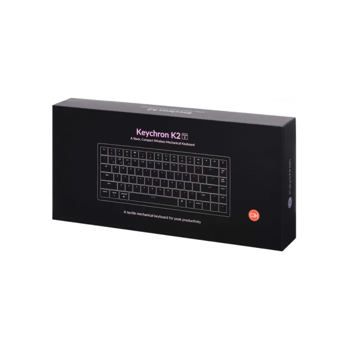 Клавиатура механическая K2 84Key, Gateron G PRO Blue, BT/USB-A, Hot-Swap, EN/UKR, White LED, черный