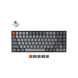 Клавиатура механическая K2 84Key, Gateron G PRO Blue, BT/USB-A, Aluminum Frame, EN/UKR, RGB, черный
