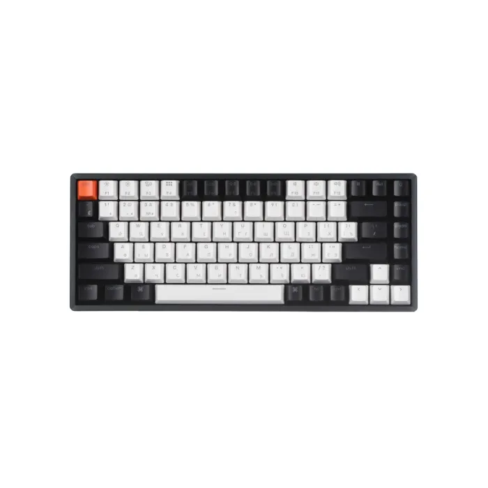 Клавиатура механическая K2 84Key, Gateron G PRO Blue, BT/USB-A, Hot-Swap, Aluminum Frame, EN/UKR, RGB, черный