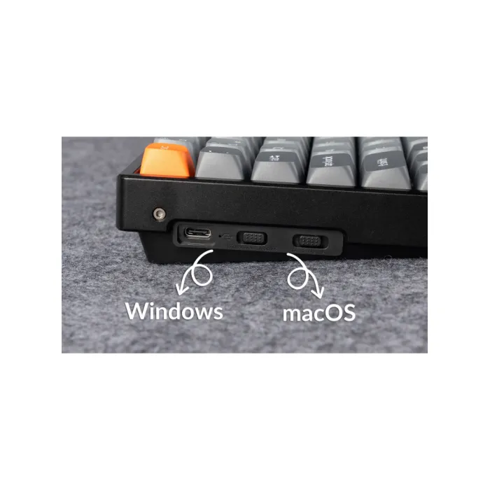 Mexanik klaviatura Keychron K2 MAX 84Key, K super Banana, WL/BT/USB-A, QMK, EN/RU/UZ, RGB, qora