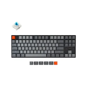 Клавиатура механическая K8 87Key, Gateron G Pro Blue, Aluminum Frame, BT/USB-A, EN/UKR, RGB, черный