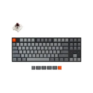 Клавиатура механическая K8 87Key, Gateron G Pro Brown, BT/USB-A, EN/UKR, White Led, черный