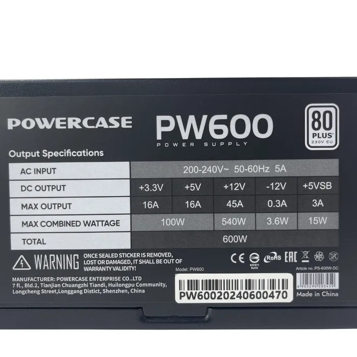 Powercase PW600 quvvat bloki