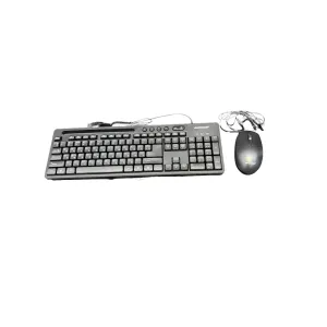 Проводной комплект клавиатуры и мыши AVTECH PRO C306 USB Black