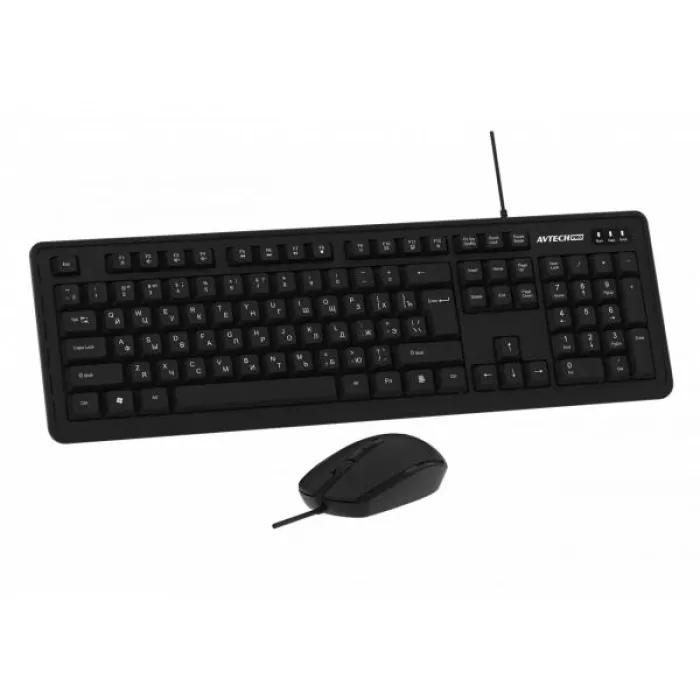AVTECH PRO C305 Black simli klaviatura va sichqoncha to‘plami