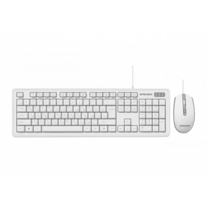 Проводной комплект клавиатуры и мыши AVTECH PRO C305 White