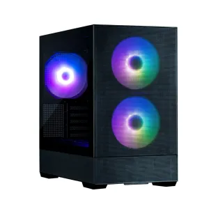 Корпус Zalman P30 Air без БП, 1xUSB3.0, 1xUSBType-C, 3x140мм ARGB, VGA 392мм, LCS ready, TG Side Panel, mATX, чёрный