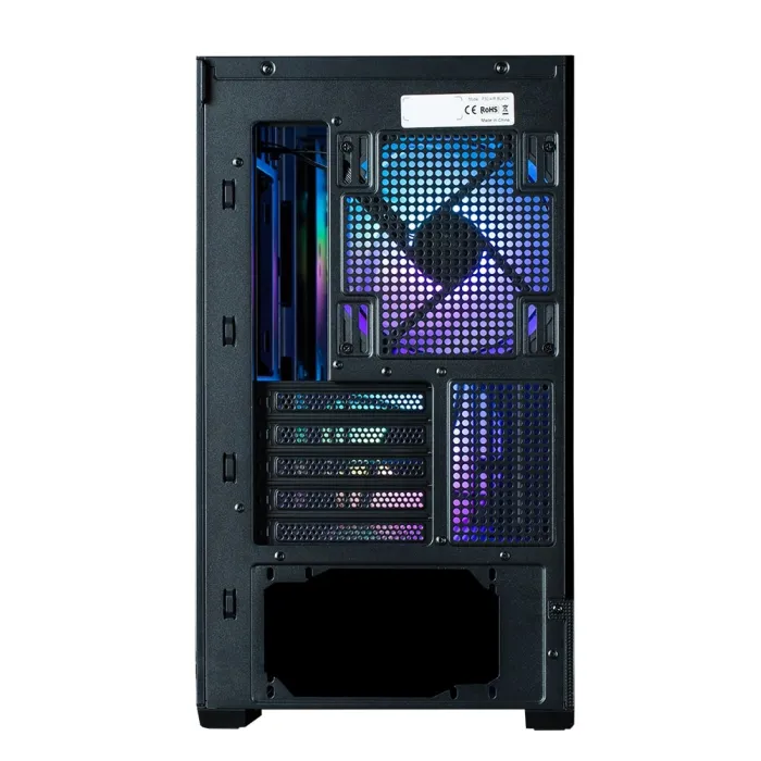 Zalman P30 Air korpusi BPsiz, 1xUSB3.0, 1xUSBType-C, 3x140 mm ARGB, VGA 392 mm, LCS tayyor, TG yon paneli, mATX, qora