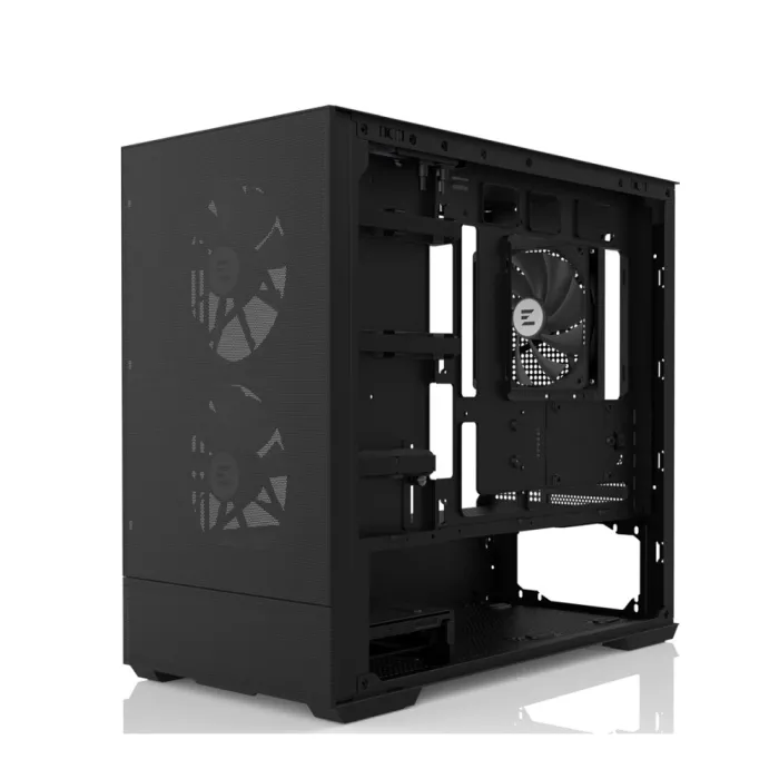 Zalman P30 Air korpusi BPsiz, 1xUSB3.0, 1xUSBType-C, 3x140 mm ARGB, VGA 392 mm, LCS tayyor, TG yon paneli, mATX, qora