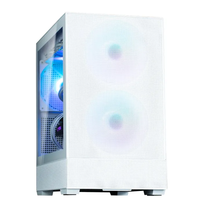 Zalman P30 Air korpusi BPsiz, 1xUSB3.0, 1xUSBType-C, 3x140 mm ARGB, VGA 392 mm, LCS tayyor, TG yon paneli, mATX, oq