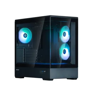 Корпус Zalman P30 Black V2, без БП, 1xUSB3.0, 1хUSB Type-C, 3x120мм ARGB, TG Front/Side Panel, mATX, чёрный