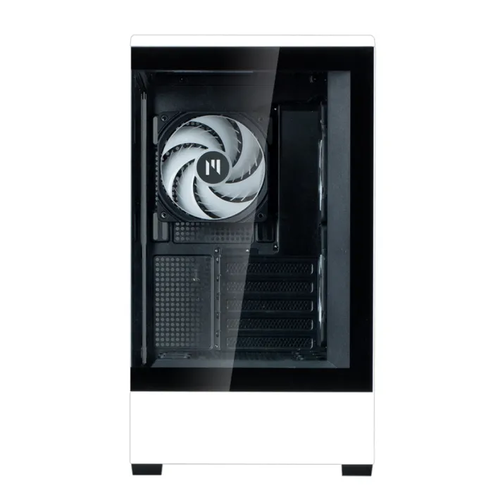 Zalman P30 korpusi BPsiz, 1xUSB3.0, 1xUSBType-C, 3x120mm ARGB, VGA 420mm, LCS tayyor, TG yon paneli, mATX, qora/oq