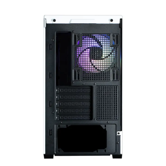 Zalman P30 korpusi BPsiz, 1xUSB3.0, 1xUSBType-C, 3x120mm ARGB, VGA 420mm, LCS tayyor, TG yon paneli, mATX, qora/oq