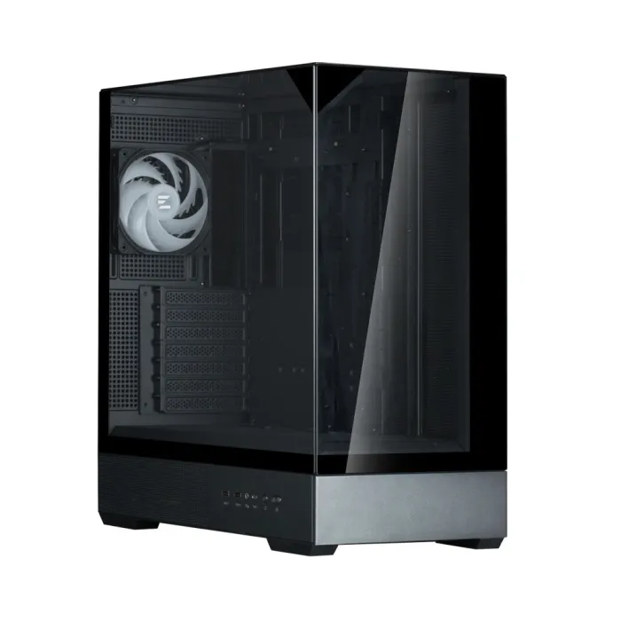 Zalman P40 Prism korpusi BPsiz, 2xUSB3.0, 1xUSBType-C, 1x120mm ARGB, VGA 420mm, LCS tayyor, TG 3x Panels, ATX, qora