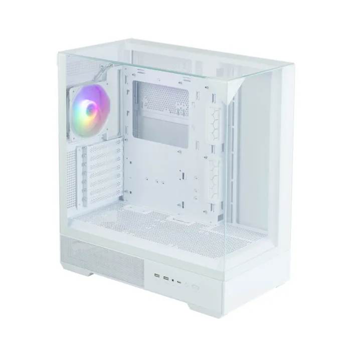 Zalman P40 Prism korpusi BPsiz, 2xUSB3.0, 1xUSBType-C, 1x120mm ARGB, VGA 420mm, LCS tayyor, TG 3x Panels, ATX, oq