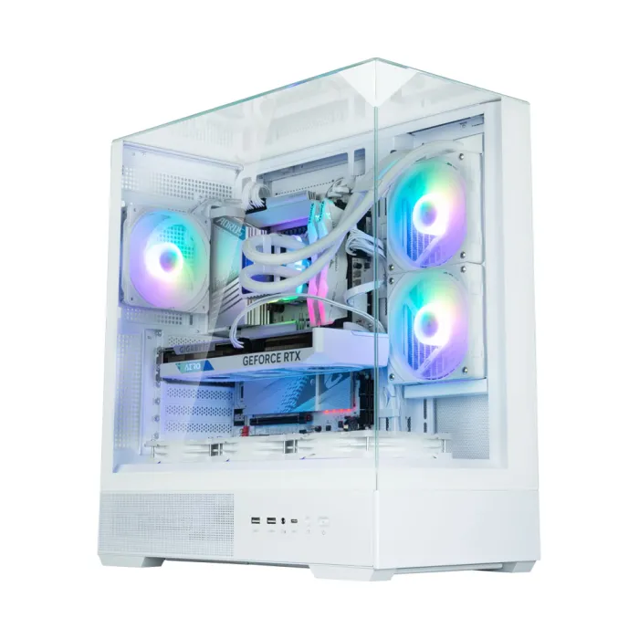 Zalman P40 Prism korpusi BPsiz, 2xUSB3.0, 1xUSBType-C, 1x120mm ARGB, VGA 420mm, LCS tayyor, TG 3x Panels, ATX, oq