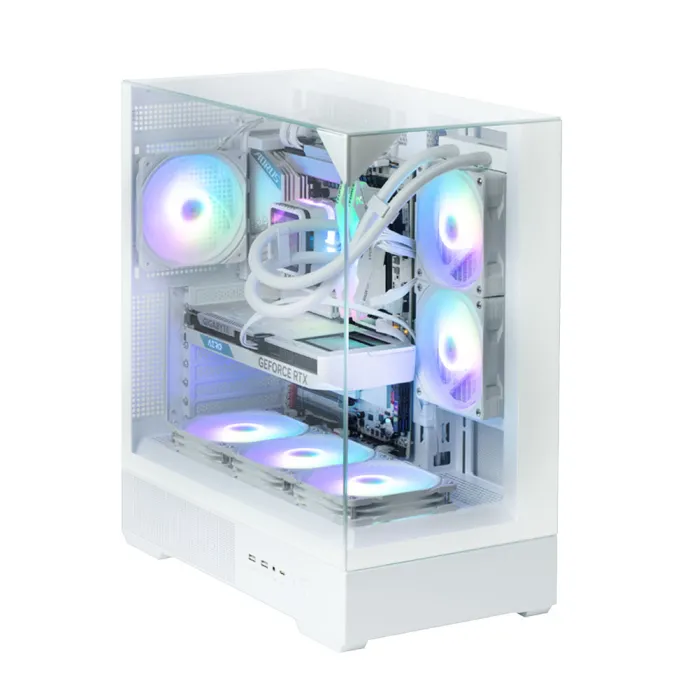 Zalman P40 Prism korpusi BPsiz, 2xUSB3.0, 1xUSBType-C, 1x120mm ARGB, VGA 420mm, LCS tayyor, TG 3x Panels, ATX, oq