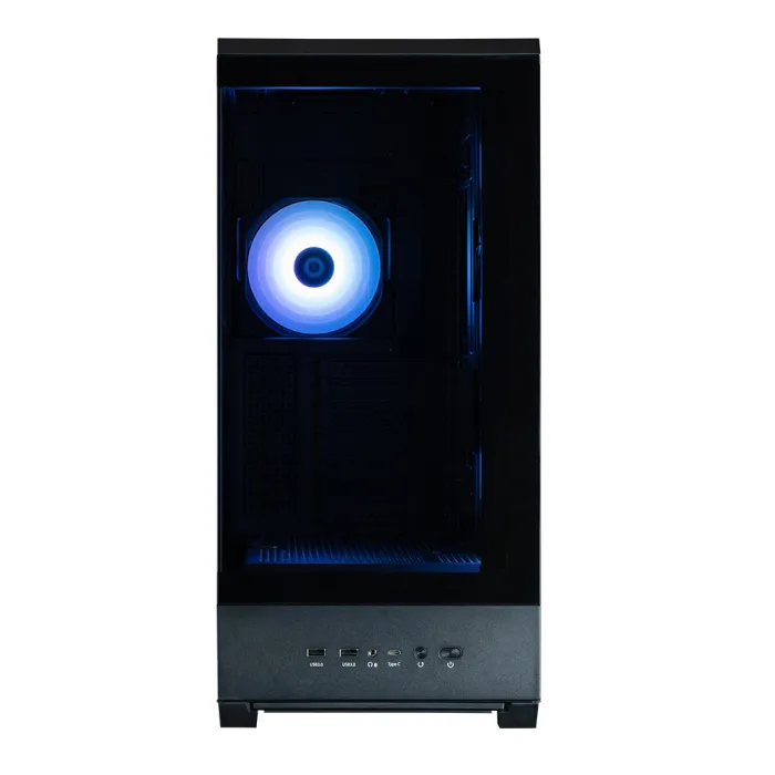 Zalman P50 DS korpusi BPsiz, 2xUSB3.0, 1xUSBType-C, 4x120mm ARGB, VGA 435mm, LCS tayyor, TG yon paneli, ATX, qora