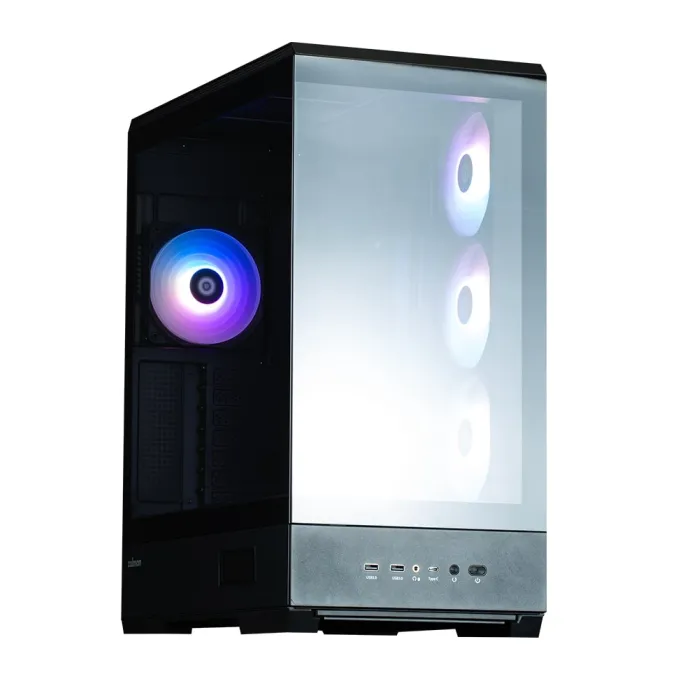 Zalman P50 DS korpusi BPsiz, 2xUSB3.0, 1xUSBType-C, 4x120mm ARGB, VGA 435mm, LCS tayyor, TG yon paneli, ATX, qora