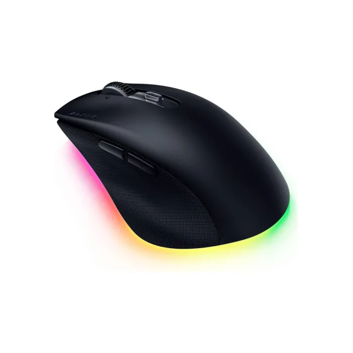 Razer Pro Click V2 sichqonchasi, RGB, USB-A/WL/BT, qora