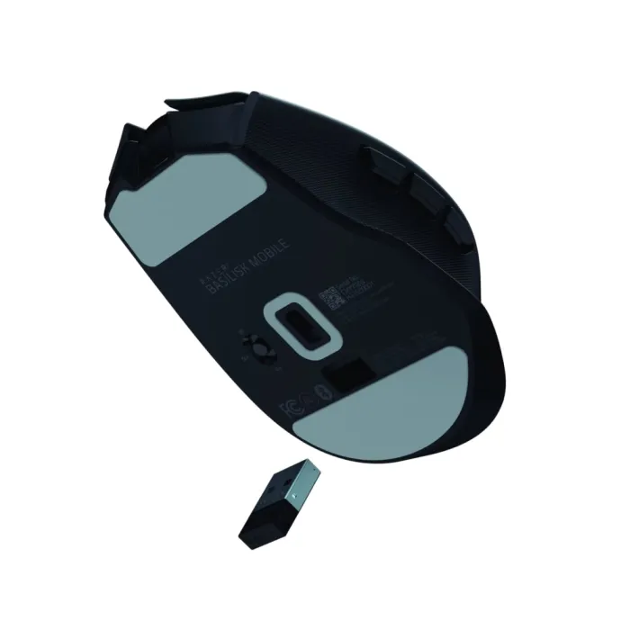Razer Basilisk Mobile sichqonchasi, RGB, USB-A/WL/BT, qora