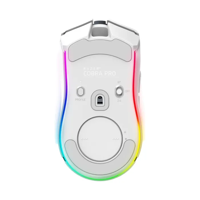Razer Cobra Pro sichqonchasi, RGB, USB-A/WL/BT, oq