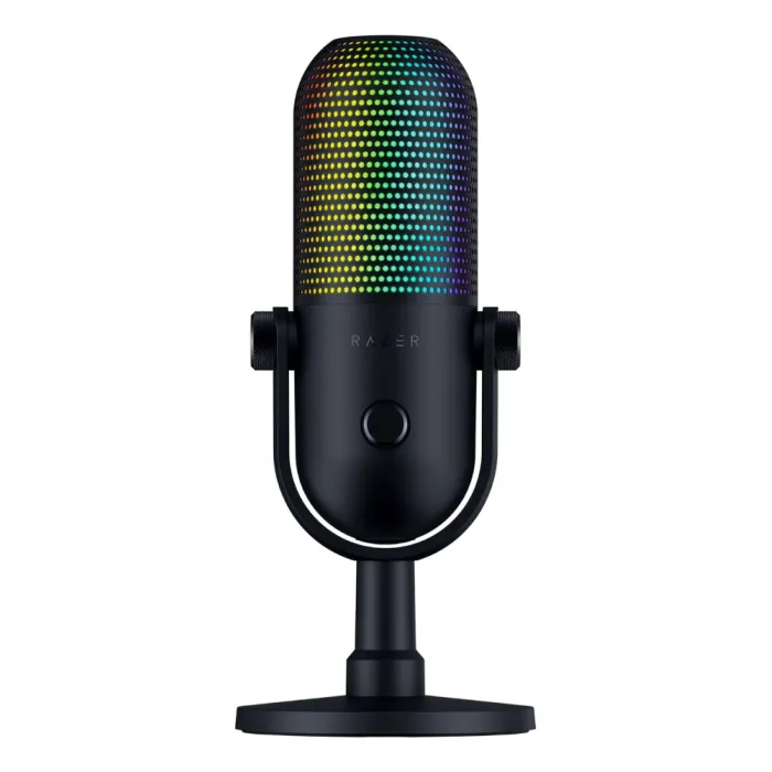 Микрофон геймерский Razer Seiren V3 Chroma, Uni, RGB, USB-A, 2м, чёрный