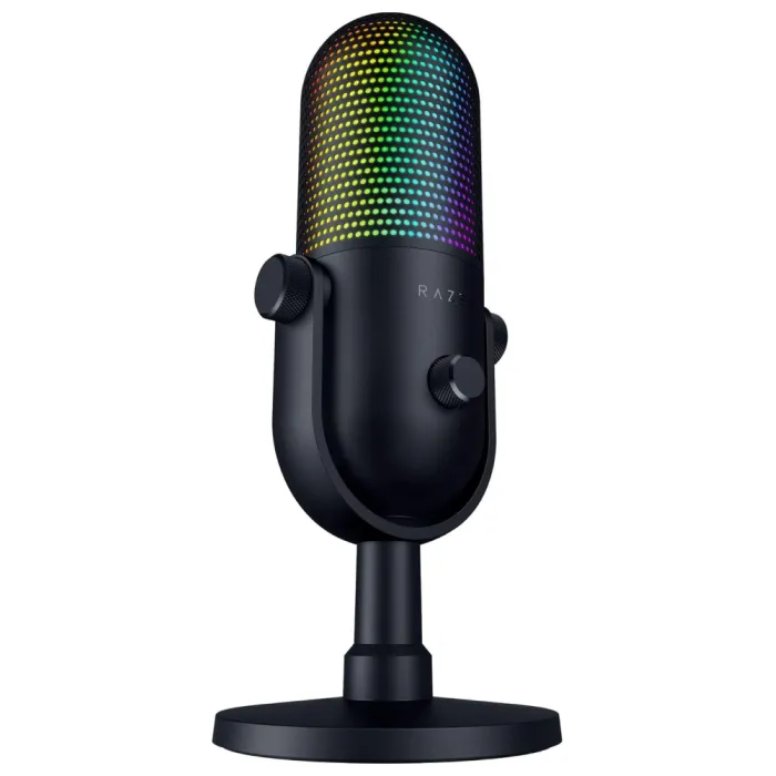 Микрофон геймерский Razer Seiren V3 Chroma, Uni, RGB, USB-A, 2м, чёрный
