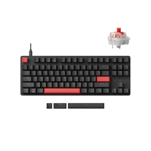Клавиатура механическая Lemokey X1 87Key, Keychron Red, USB-A, QMK/VIA, EN/UZ/RU, Red led, черный
