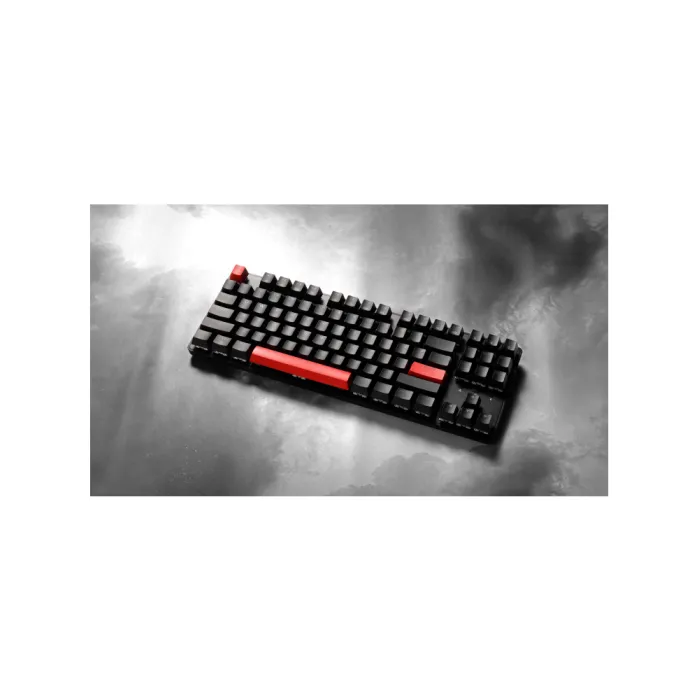 Mexanik klaviatura Lemokey X1 87Key, Keychron Red, USB-A, QMK/VIA, EN/UZ/RU, Red led, qora