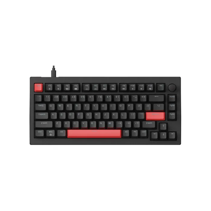 Mexanik klaviatura Lemokey X4 84Key, Keychron Red, USB-A, QMK, EN/UZ/RU, Red led, qora