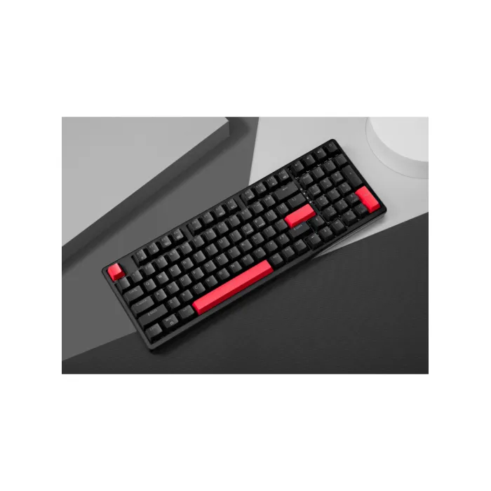 Mexanik klaviatura Lemokey X5 104Key, Keychron Red, USB-A, QMK, EN/UZ/RU, Red Led, qora