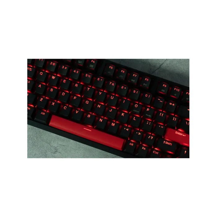 Mexanik klaviatura Lemokey X5 104Key, Keychron Red, USB-A, QMK, EN/UZ/RU, Red Led, qora