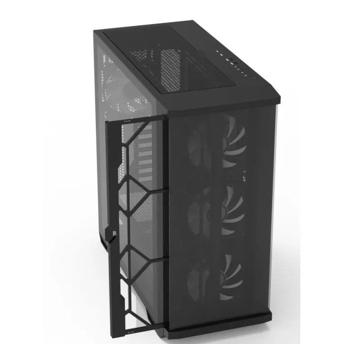 Zalman Z10 Duo korpusi BPsiz 2xUSB3.0, 1xUSB Type-C, 4x120mm ARGB VGA 395mm LCS tayyor TG yon paneli EATX qora