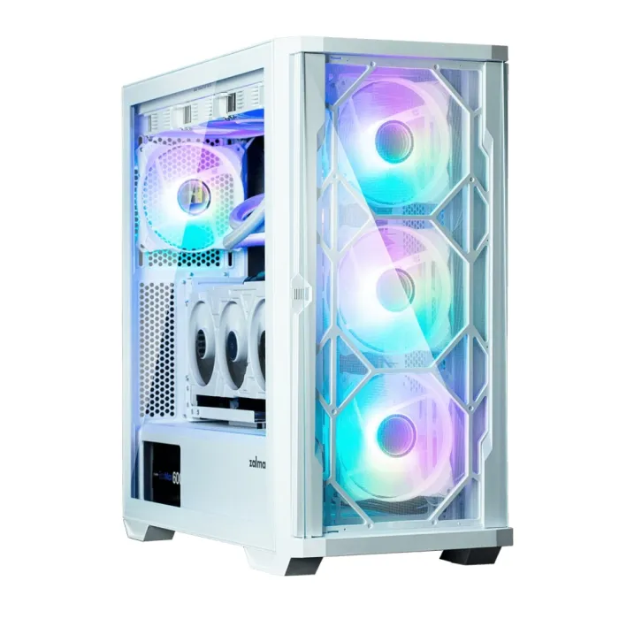 Zalman Z10 Duo korpusi BPsiz 2xUSB3.0, 1xUSB Type-C, 4x120mm ARGB VGA 395mm LCS tayyor TG yon paneli EATX oq