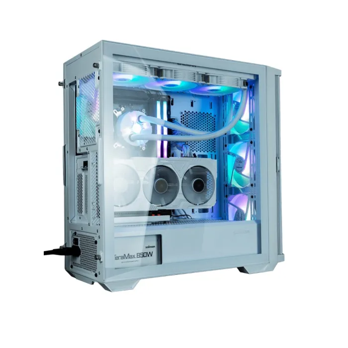 Zalman Z10 Duo korpusi BPsiz 2xUSB3.0, 1xUSB Type-C, 4x120mm ARGB VGA 395mm LCS tayyor TG yon paneli EATX oq